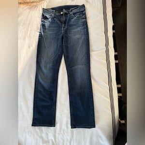 MOTHER The Mid Rise Dazzler Ankle 25 On The Edge wash.